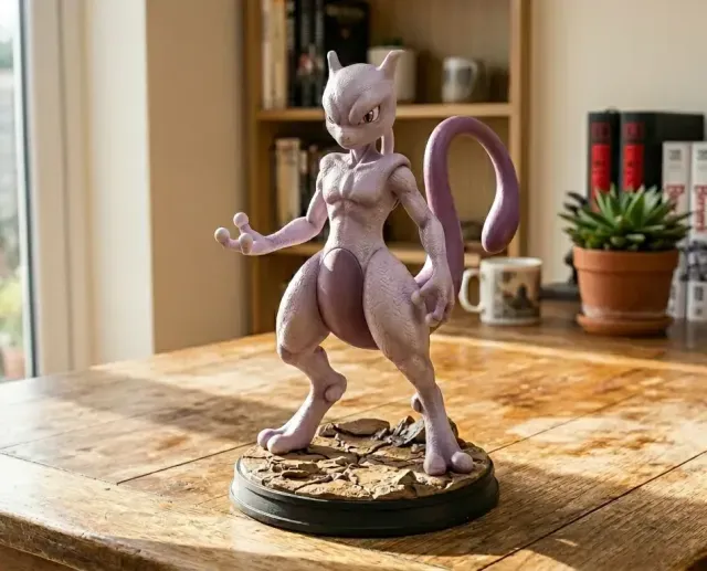 Realistic Mewtwo Figure