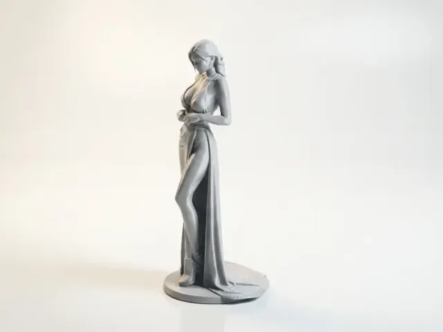Long Dress Lady Figurine Female 3D Printable — Image 3 of 4