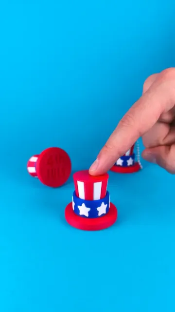Uncle Sam Hat Clicker Keychain – 4th of July Edition — Фото 8 из 9