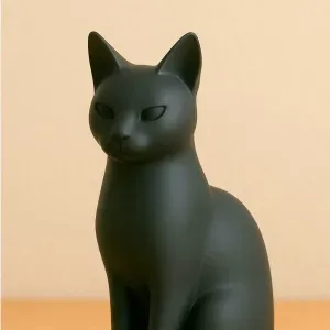 Modern Black Cat Figurine