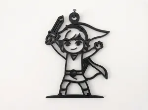 Chibi Link Wall Art - Zelda Home Decor