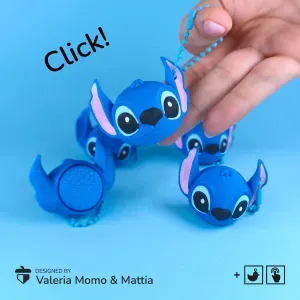 Stitch Head Clicker / Keychain , Fan-Art from Lilo & Stitch
