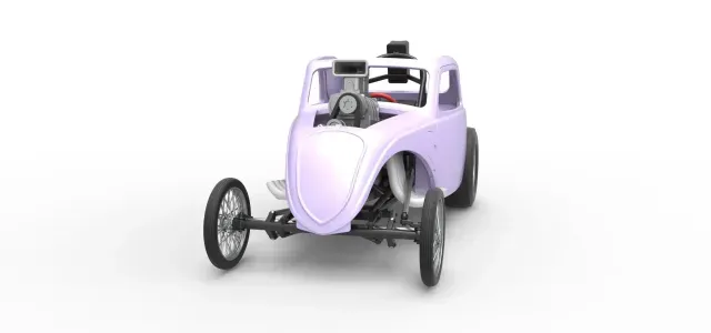 Front engine old school dragster with shell V10 Scale 1:25 — Фото 5 из 9