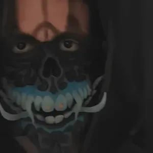 Articulated Skull – Oni Mask