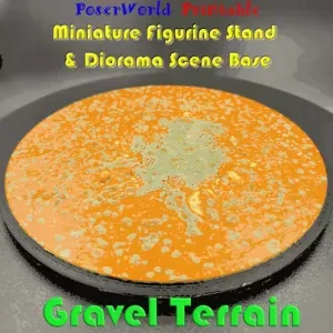 Gravel Terrain Figure Stand and Scenic Diorama Base