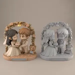 Sweet Wedding Couple Anniversary Desk Decor stl