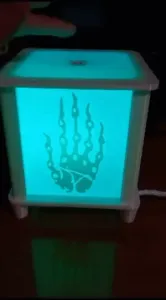 Touch sensor lithophane lamp