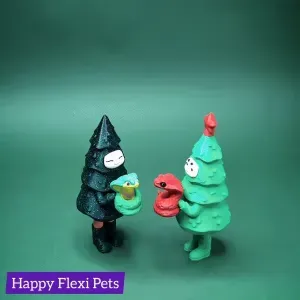 Little Yule and her Snake the Christmas art doll
