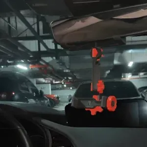 CAR REARVIEW MIRROR PHONE HOLDER