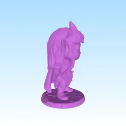 Funko style fanart D&D half demonic rogue