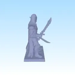 Dark elfe swordman leader D&D DSA Heroquest Tabletop