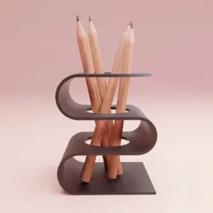 cool curve minimalist pencil holder desktop organizer