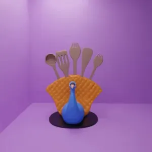 Peacock Utensil Holder