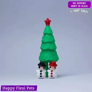 Little Santa and his Snowman the Christmas art doll