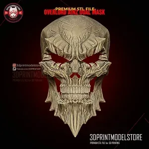 Overlord Momonga Ainz Ooal Skull Mask - Premium STL Cosplay