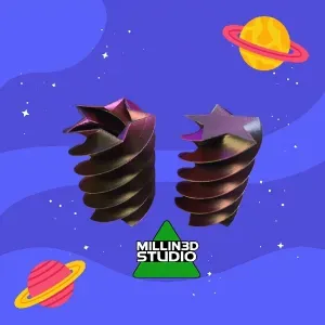 Kids Star Spiral Fidget Toy - Easy Print - No supports