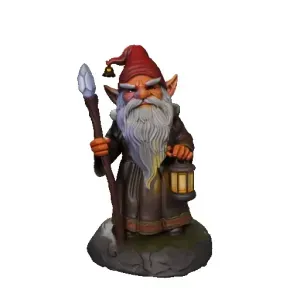4454 Fairy Tale Gnome – Color Full-Body Figurine STL DND
