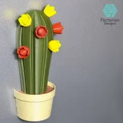 Fridge Magnet "SnapCacti" Featuring Detachable Magnet Blooms