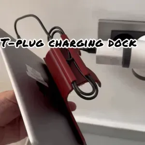 Schuko T-Plug Charging Dock – Dual Phone & Tablet Wall Stand