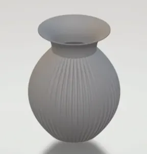 Vase décoratif élégant avec rainures - Design unique