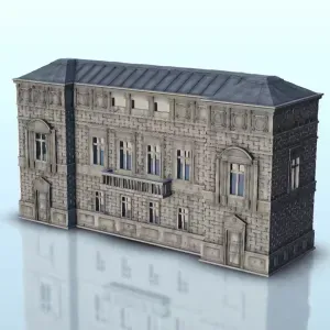 Baroque building 6 - terrain WW2 scenery modern miniatures d