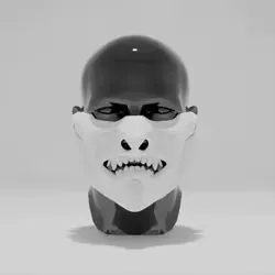 Water demon inspired oni samurai mask