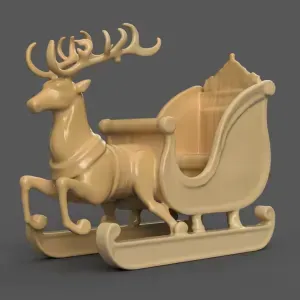 Santa Sleigh Christmas Decorations planter - vase - garden 5