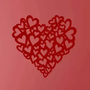 Heart Mad of Hearts Wall Art