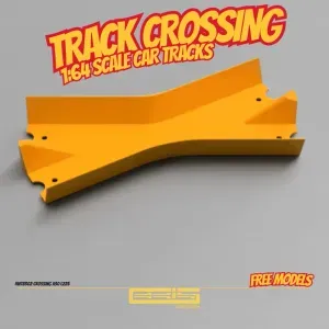 ✖️ Car Track 30° Crossing, High Walls, Hot Wheels Compatible