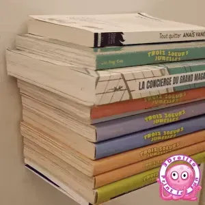 invisible wall shelf for books