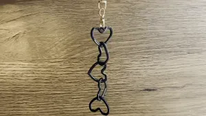 Keychain with hearts chain