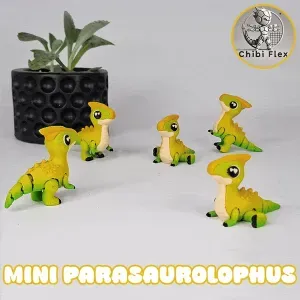 Flexi Mini Parasaurolophus | Print In Place | No Supports