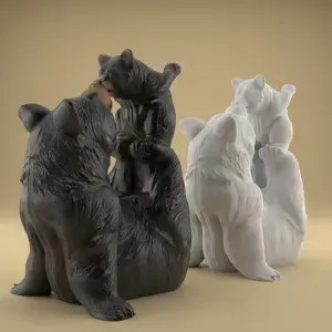 Bear Mom with Baby STL – Cute Mother’s Day Decoration