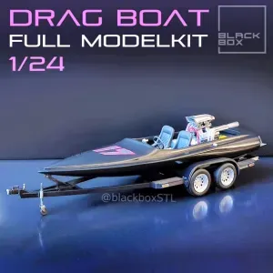 VINTAGE DRAG BOAT FULL MODELKIT 1-24TH