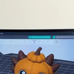 Pumpkin Dragon Monitor Buddy 🐲🎃