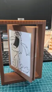 Rotating photo frame 15x10cm 2-sided