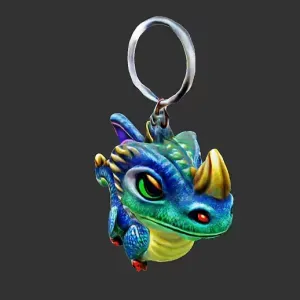 Dragón chino llavero-3dprint-figura-animal-juguete-libre-k1