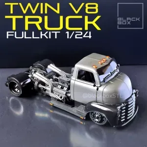 TWIN V8 TRUCK FULL MODELKIT 1/24TH
