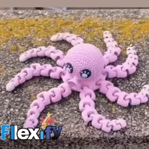 Articulated knitted Octopus