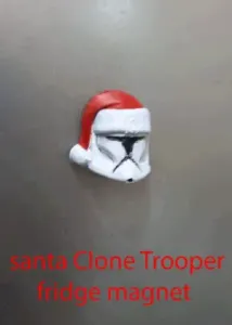 Santa Clone Trooper Fridge Magnet (Print in Place, No Supports)