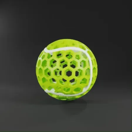 AIRLESS TENNIS BALL - STL & 3MF MULTICOLOR — Image 4 of 9