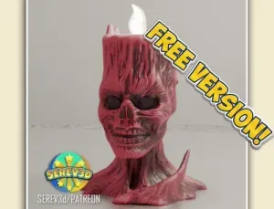 Vecna Skull - Dice & Candle Holder - FREE 3D Print STL/3MF