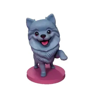 4435 Laughing Pomeranian Full-Color 3D Model STL DND ARTE