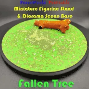 Fallen Log Figure Stand and Scenic Diorama Base