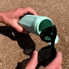 Glasses case with bottle opener