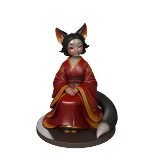 4479 Fox Spirit Woman in Pu Song Ling Style STL DND 3D
