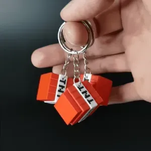 MINECRAFT TNT KEYCHAIN
