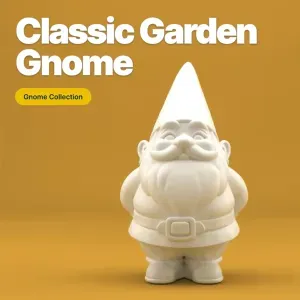 Classic Garden Gnome – 3D Printable Cute Standing Gnome Figu