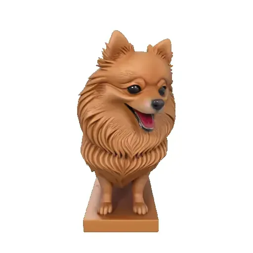 3337 Laughing Pomeranian – Full-Color 3D Model dog STL — Image 2 of 4