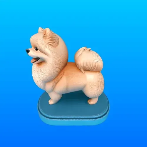 3419 Laughing Pomeranian Full-Color 3D Model STL — Image 2 of 7